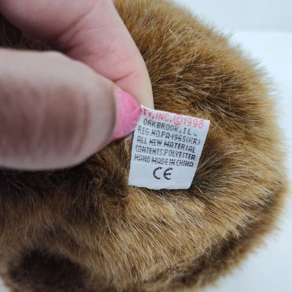 Vtg Ty Beanie Babies Magee Bear Plush Stuffed Animal Sitting Toy Age 3 Up 9 in - Picture 6 of 12